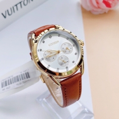 Đồng Hồ Nữ Dây Da Citizen Eco-Drive FD2052-07A - Size 38mm