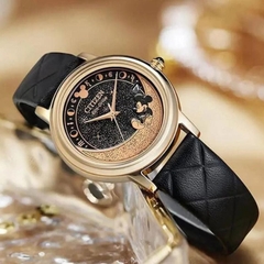 Đồng Hồ Nữ Dây Da Citizen Eco-Drive FE6098-08W Mickey Mouse - Size 35mm