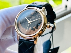 Đồng Hồ Nữ Dây Da Citizen Eco-Drive FE6098-08W Mickey Mouse - Size 35mm