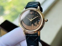 Đồng Hồ Nữ Dây Da Citizen Eco-Drive FE6098-08W Mickey Mouse - Size 35mm