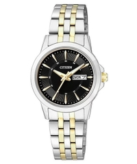 Đồng Hồ Nữ Dây Thép Citizen Quartz EQ0608-55E Demi Gold - Size 27mm