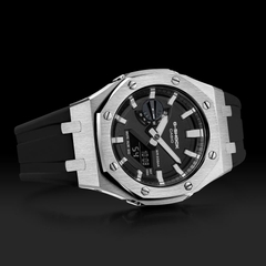 G-SHOCK GA-2100-1A AP CUSTOM SILVER x BLACK ROYAL OAK