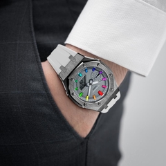 G-SHOCK GA-2110ET-8A AP CUSTOM GREY WHITE x RAINBOW ROYAL OAK (SPECIAL)