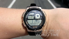 CASIO WORLDTIME AE-1000W-1A3 PIN 10 NĂM