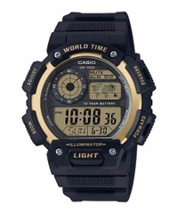 Casio Worldtime AE-1400WH-9A Pin 10 năm - Chống nước 100m bơi lội - Giờ thế giới