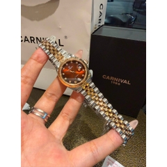 Đồng hồ nữ dây thép Carnival 8250L-CH-N Quartz - Size 30mm - Kính Sapphire - Chống nước 30m