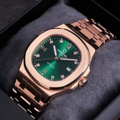 Đồng Hồ Cặp Đôi Dây Thép Carnival 8160-VH-XL Green Rose Gold