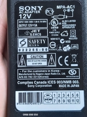 Adapter 12v 5a sony