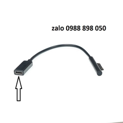 cáp chuyển chân usb đầu type c cái sang đầu sạc surface