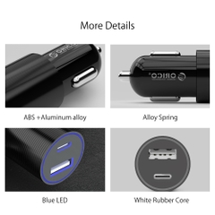 TẨU SẠC ORICO UCF-2U(usb type C + usb-A)