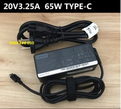 Sạc laptop Lenovo 20v 3.25a 65W  chân USB type-c chính hãng