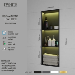 Hộc âm tường IWhite H1.3C-30*90L
