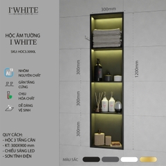 Hộc âm tường IWhite H1.4C-30*120l