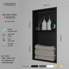 Hộc âm tường IWhite H1.2L-30*60