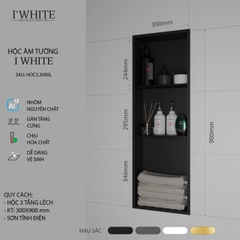 Hộc âm tường IWhite H1.3l-30*90