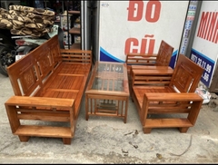 Bộ Bàn Ghế Sofa Đối Hiện Đại Gỗ Xoan Đào Tay 12