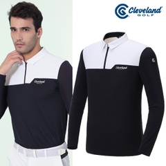Áo Polo 1/4zip Dài tay Cleveland Golf Nam CGKMTS025