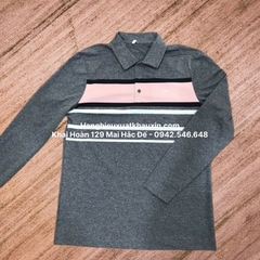 Áo Polo Golf Lynx Dài tay Nam Kẻ Ngang