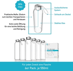 BỘ BÌNH THỦY TINH LA VIDA AQUA 500ML