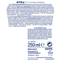 DUNG DỊCH VỆ SINH PHỤ NỮ NIVEA INTIMO WASCHLOTION MILD FRESH 250 ML