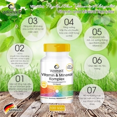 VITAMIN TỔNG HỢP WARNKE VITAMIN UND MINERAL KOMPLEX - MADE IN GERMANY