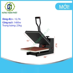 Máy ép nhiệt bằng tay 38cm x 38cm -Hưng Thịnh Phát - Nanojet.vn