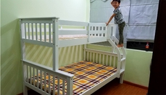 Giường tầng cho bé T161 Trắng