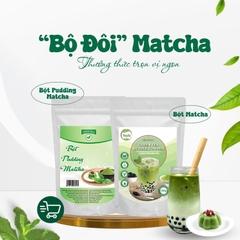 “BỘ ĐÔI” BỘT PUDDING VÀ BỘT TRÀ SỮA MATCHA GẤP ĐÔI VỊ NGON