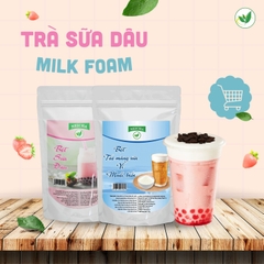 Cách Làm Trà Sữa Dâu Milk Foam Chuẩn