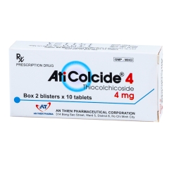 AtiColcide 4 Thiocolchicoside 4mg hộp 2 vỉ x 10 viên nén An Thiên