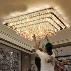 Đèn Mâm Ốp Trần Pha Lê Chữ Nhật LCC527