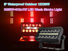 Đèn LED chiếu sáng ngoài trời chống thấm nước IP 12x20W RGBW + 312x1W LED nhấp nháy ( chớp chống nước )