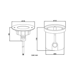 Đèn LED âm trần Bể bơi thả sâu dưới nước