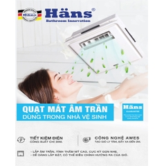 Quạt mát âm trần công tắc Häns – H10S