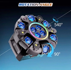 Đèn sân khấu moving 6 cánh PRO LCCVN bản tròn nâng cấp đèn led phù hợp quán bar quán hát KTV đèn sử dụng gia đình