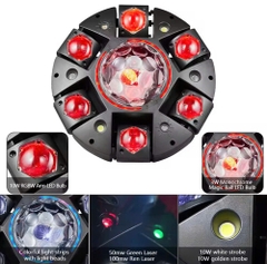 Đèn moving 6 cánh 10 mắt di chuyển RGBW LED LCC-M610 di chuyển đầu ánh sáng với DMX512