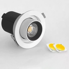 Đèn LED Downlight xoay 360 độ 10W thấu kính chống chói nhôm đúc khuôn mẫu tròn cho văn phòng gia đình Bridgelux