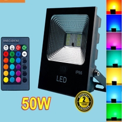 Đèn pha led 50W ánh sáng đổi màu có điều khiển