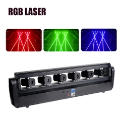 Đèn moving laser 6 mắt RGB 3 màu
