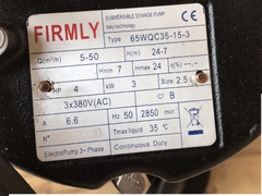 Bơm chìm nước thải FIRMLY 65WQC35-15-3