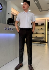 QUẦN TÂY QRT263048 đen kẻ chìm