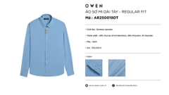 ÁO SƠ MI DÀI TAY AR250019DT
