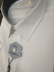 ÁO SƠ MI TRẮNG NGẮN TAY NANO CÓ TÚI AB250403NT