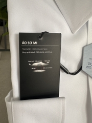 ÁO SƠ MI TRẮNG DÀI TAY NANO CÓ TÚI AR260500DTBF