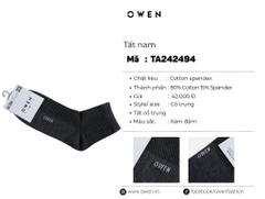 TẤT CỔ TRUNG XÁM ĐẬM TA242494