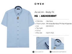 ÁO SƠ MI NGẮN TAY AB240536NT