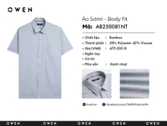 ÁO SƠ MI NGẮN TAY AB250081NT