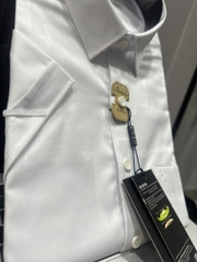 ÁO SƠ MI TRẮNG NGẮN TAY BAMBOO CÓ TÚI AB240526NT HỌA TIẾT