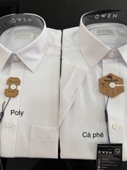 ÁO SƠ MI TRẮNG NGẮN TAY POLYESTER CÓ TÚI AB260518NTB