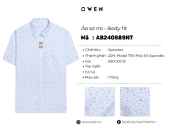ÁO SƠ MI NGẮN TAY AB240689NT